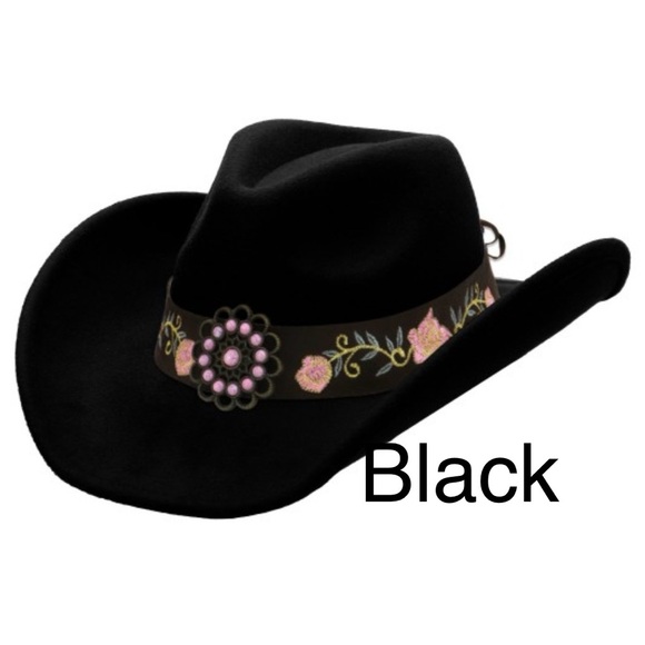Western Concho Hat with Belt Trim